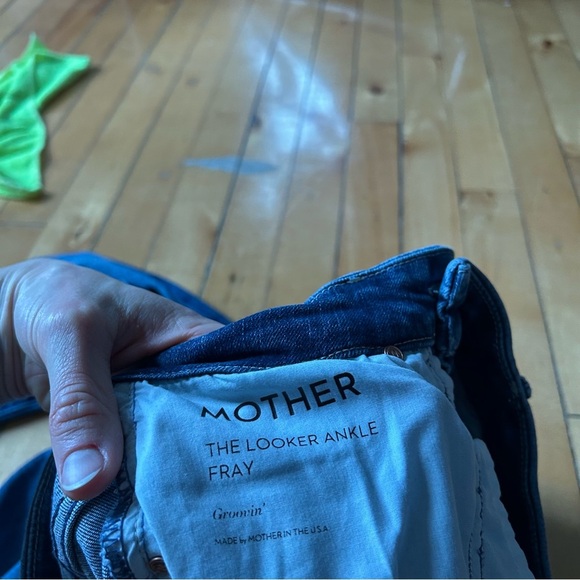 Mother Sz 25 The Looker Ankle Fray Skinny Blue Denim In Groovin Jeans - Picture 12 of 13